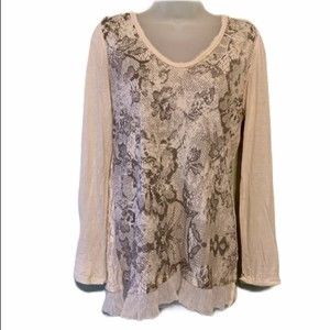 Johnny Was 4 Love & Liberty Velvet Snakeskin Tunic